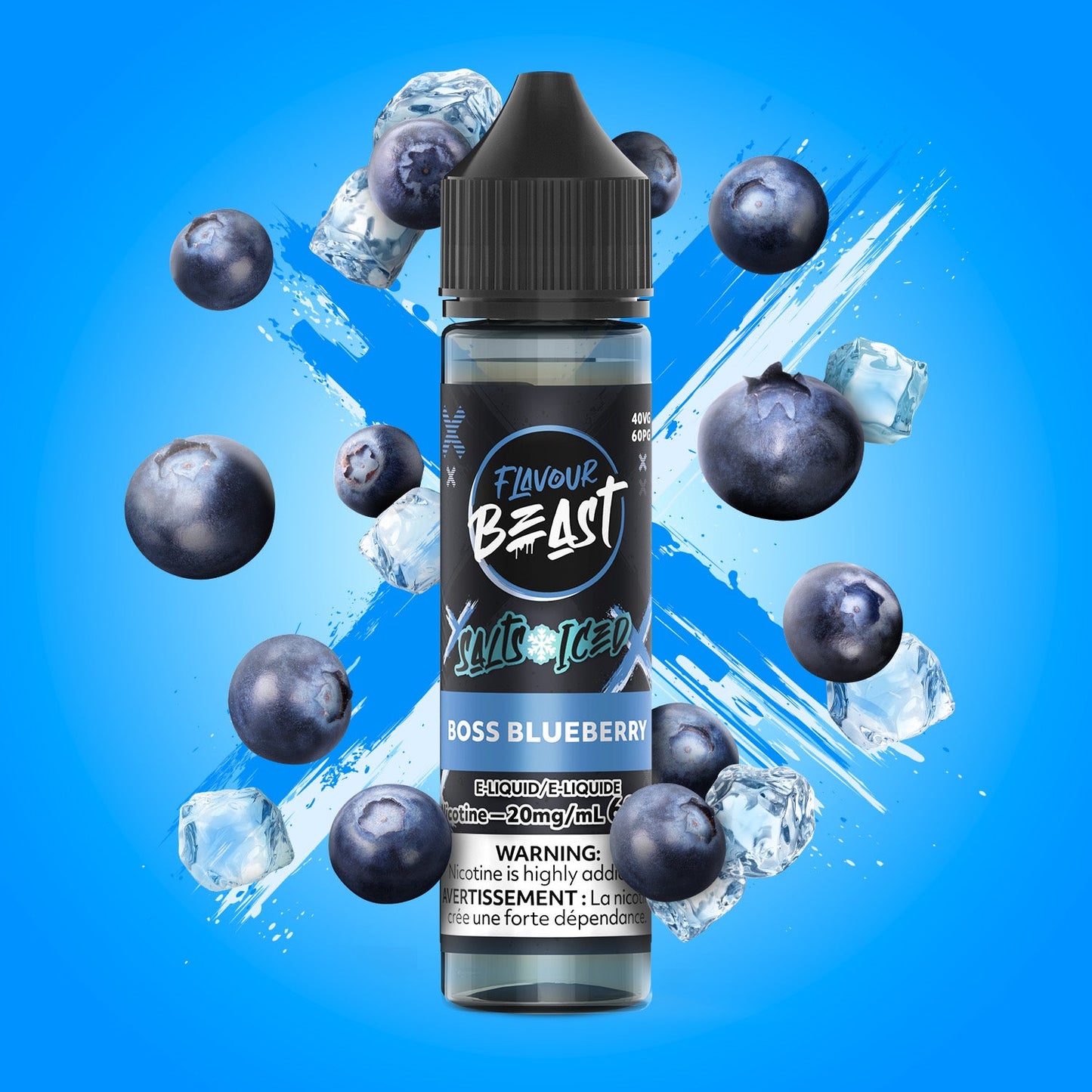 FLAVOUR BEAST 60ML BOSS BLUEBERRY ICED 20MG
