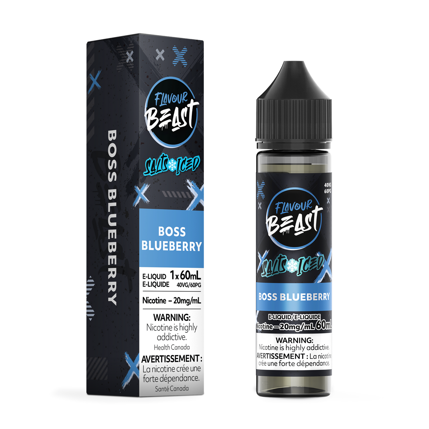 FLAVOUR BEAST 60ML BOSS BLUEBERRY ICED 20MG
