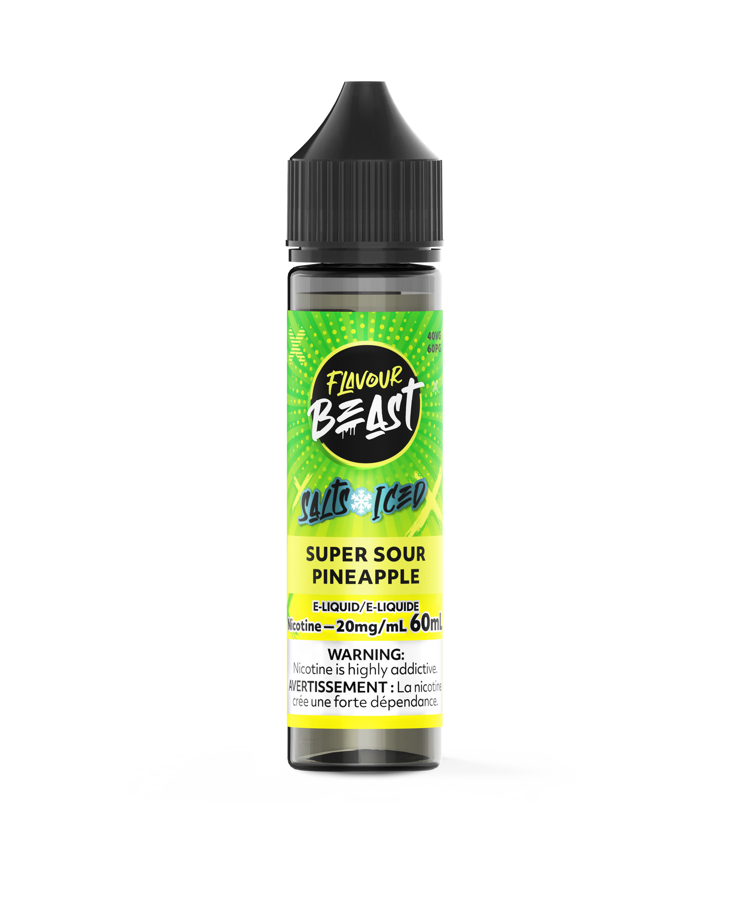 FLAVOUR BEAST 60ML SUPER SOUR PINEAPPLE ICED 20MG