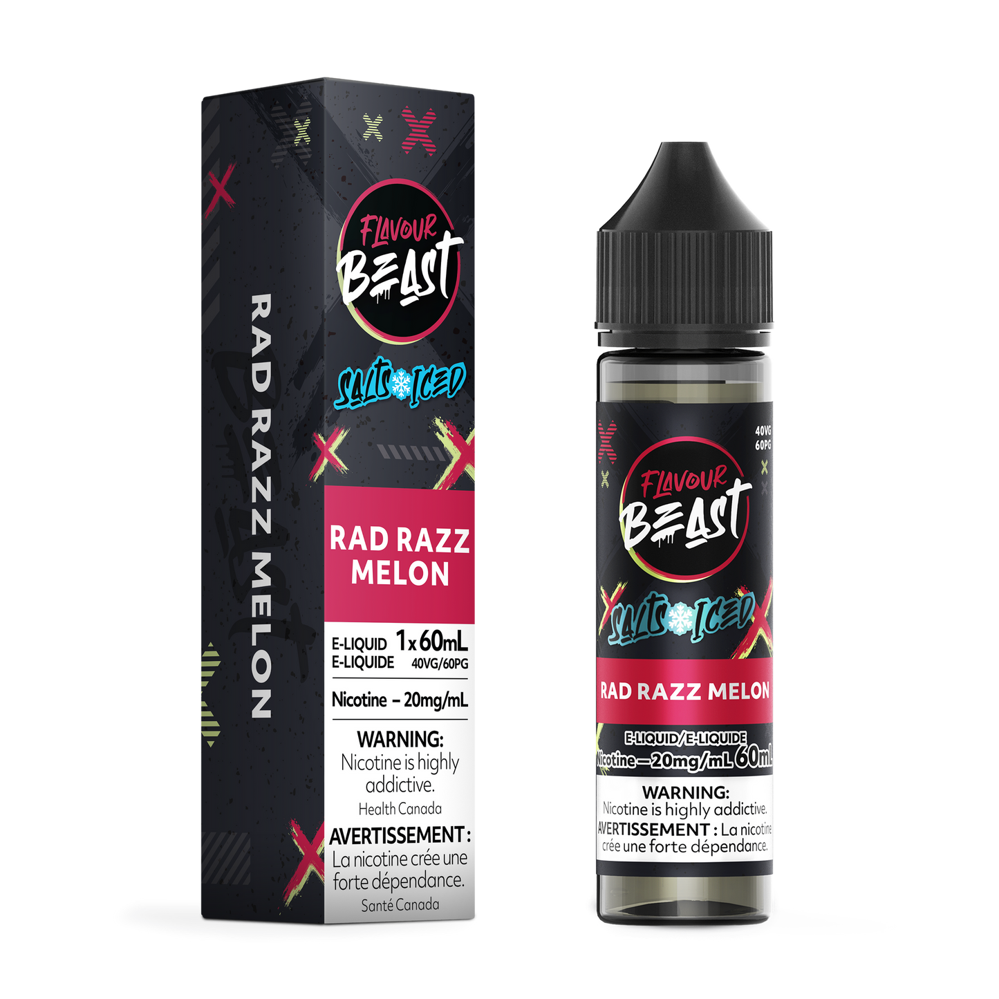 FLAVOUR BEAST 60ML RAD RAZZ MELON ICED 20MG