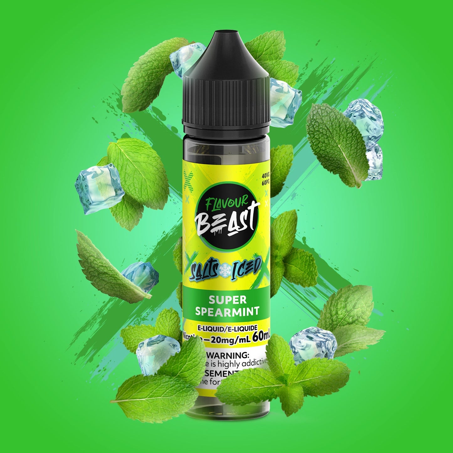 FLAVOUR BEAST 60ML SUPER SPEARMINT ICED 20MG