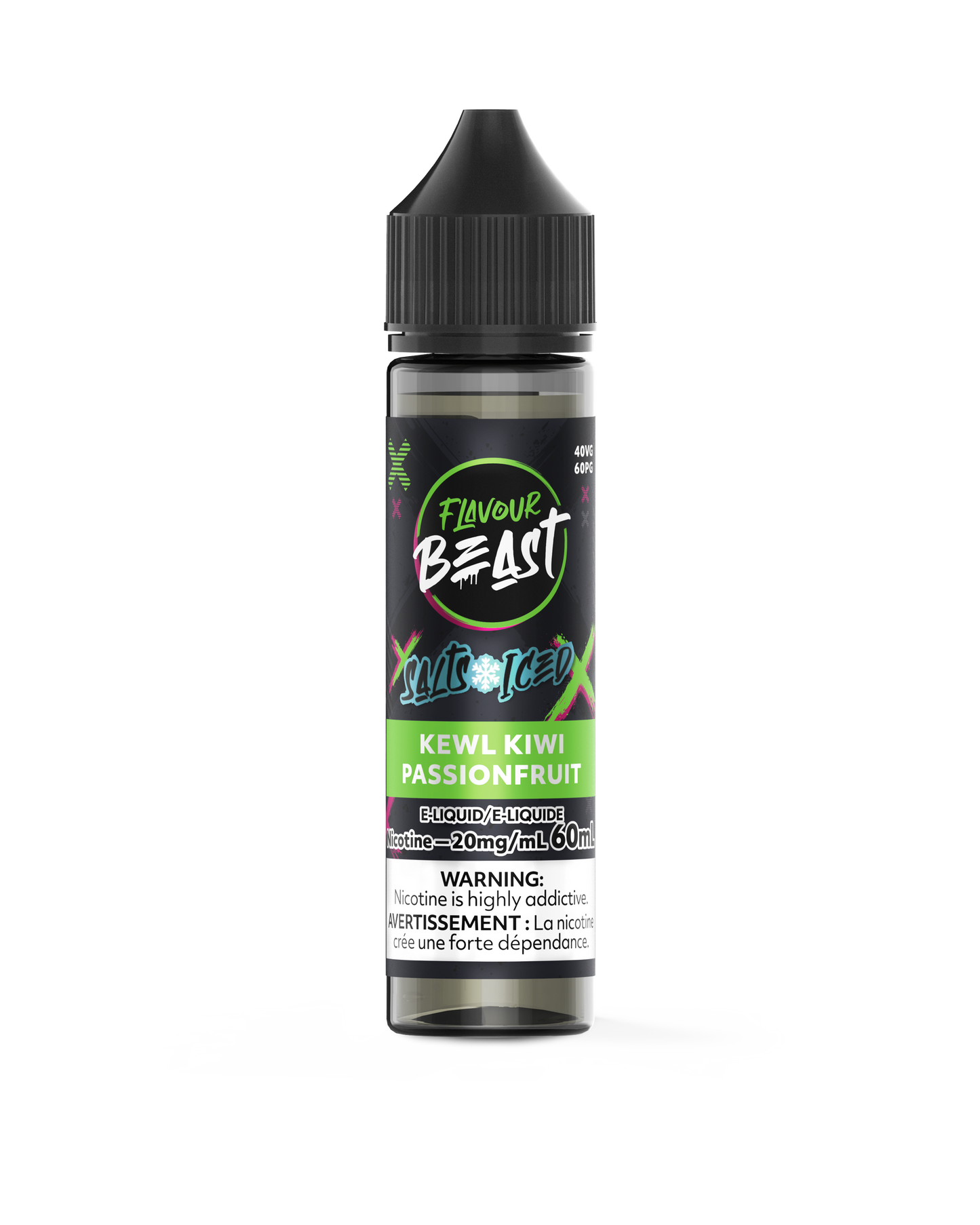 FLAVOUR BEAST 60ML KEWL KIWI PASSIONFRUIT ICED 20MG
