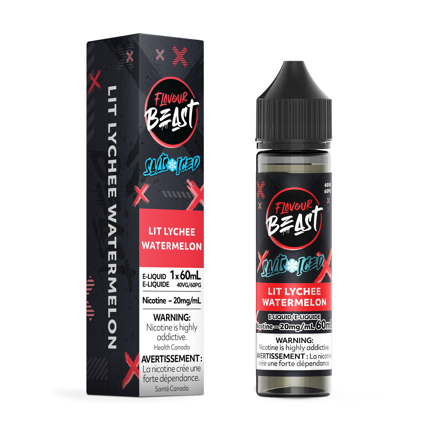 FLAVOUR BEAST 60ML LIT LYCHEE WATERMELON ICED 20MG