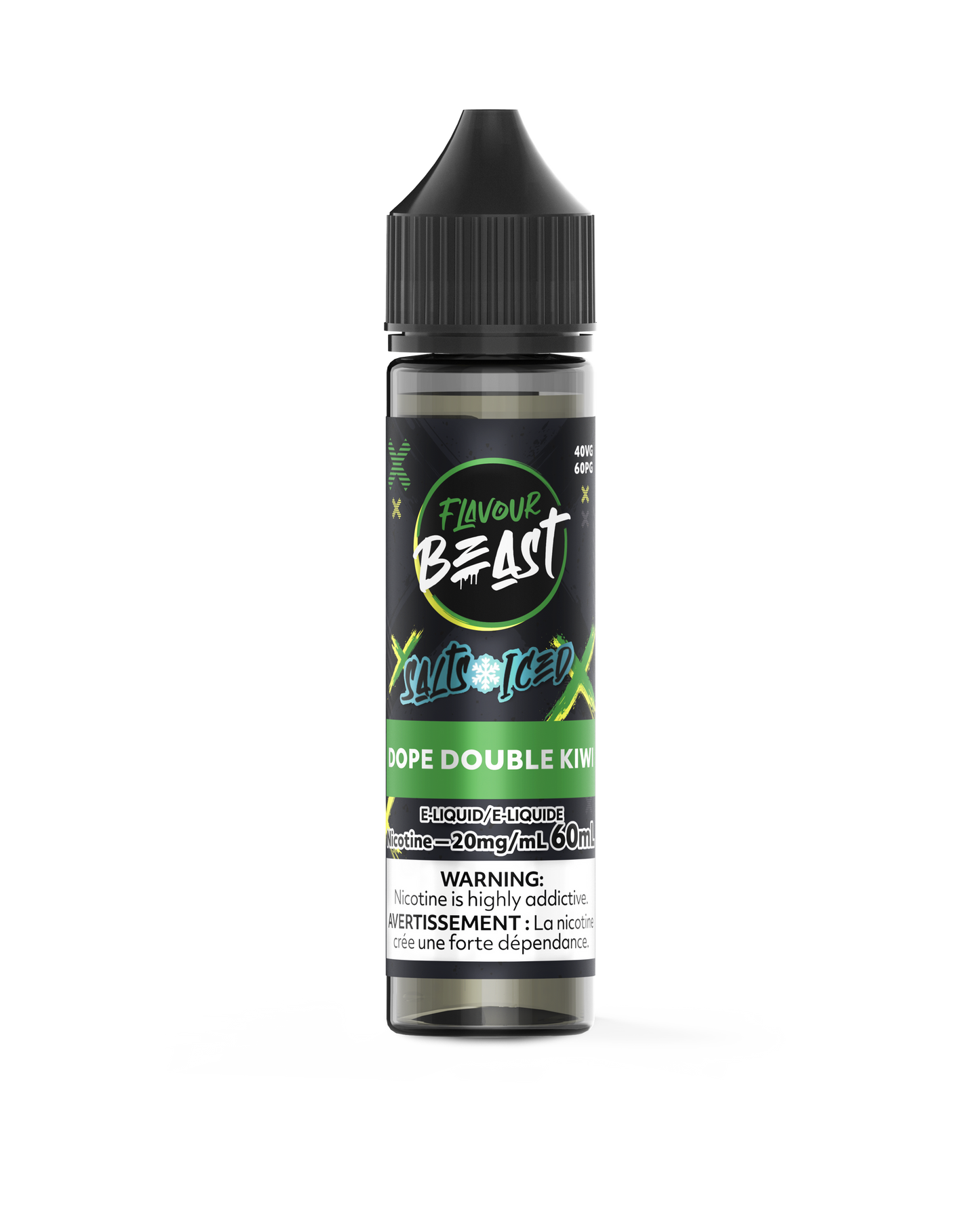 FLAVOUR BEAST 60ML DOPE DOUBLE KIWI ICED 20MG