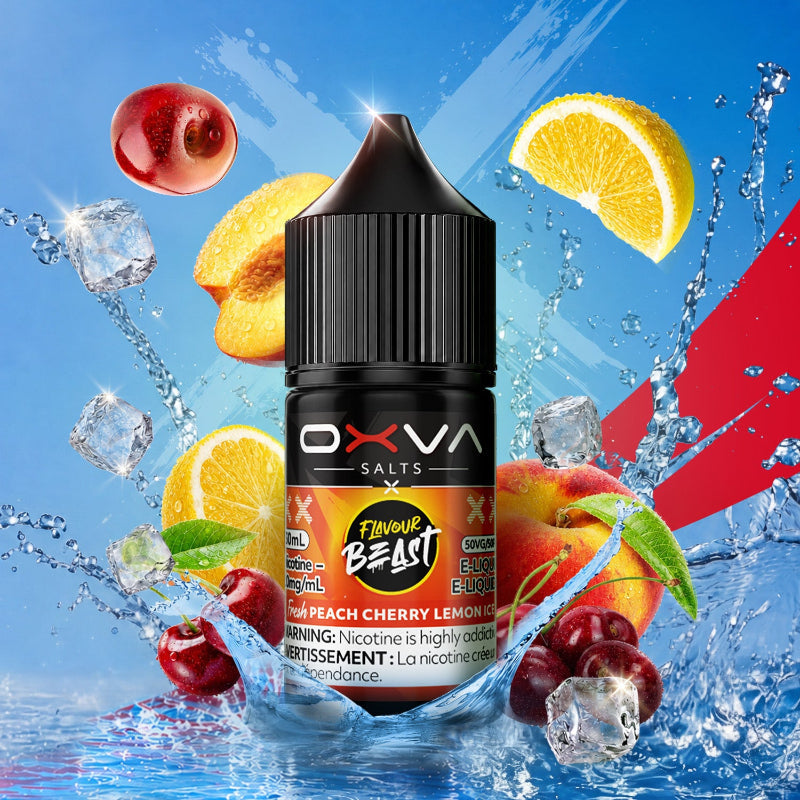 FLAVOUR BEAST x OXVA FRESH PEACH CHERRY LEMON ICE 30ML 20MG