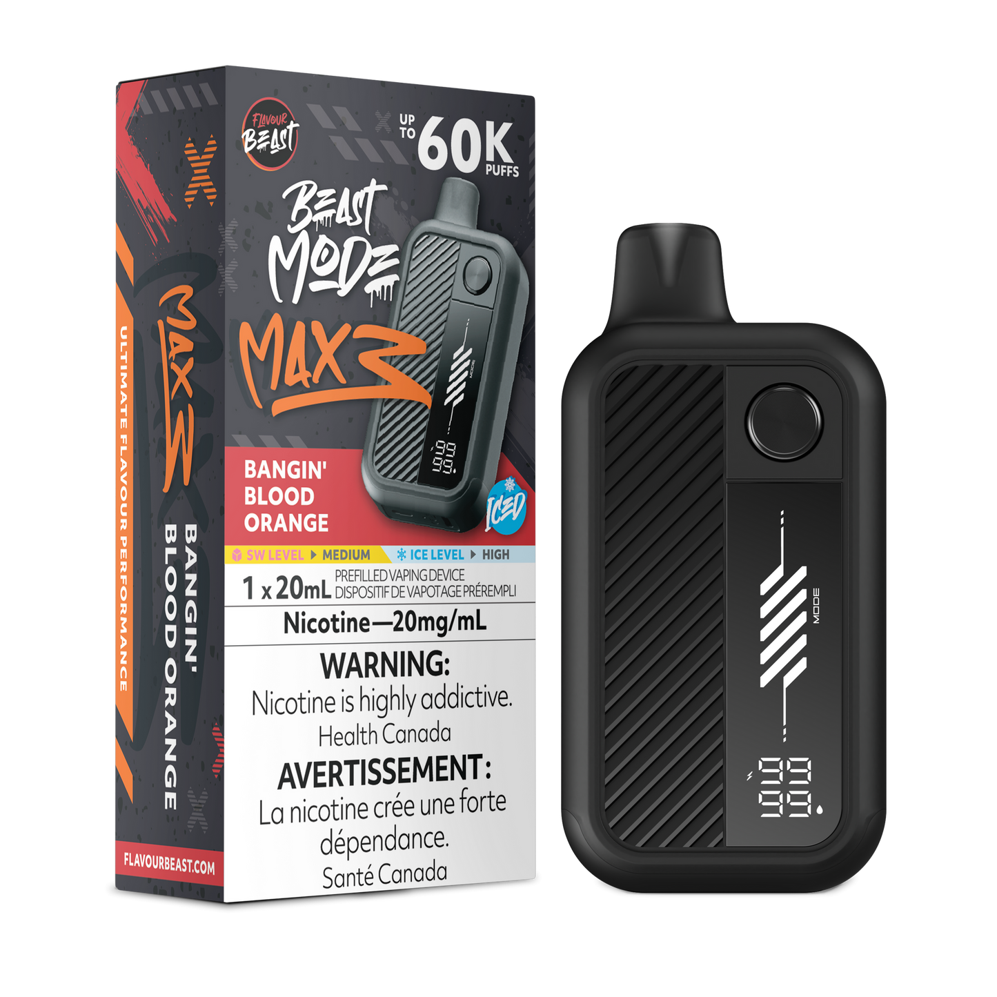 BEAST MODE MAX 3 60K BANGIN’ BLOOD ORANGE 20MG
