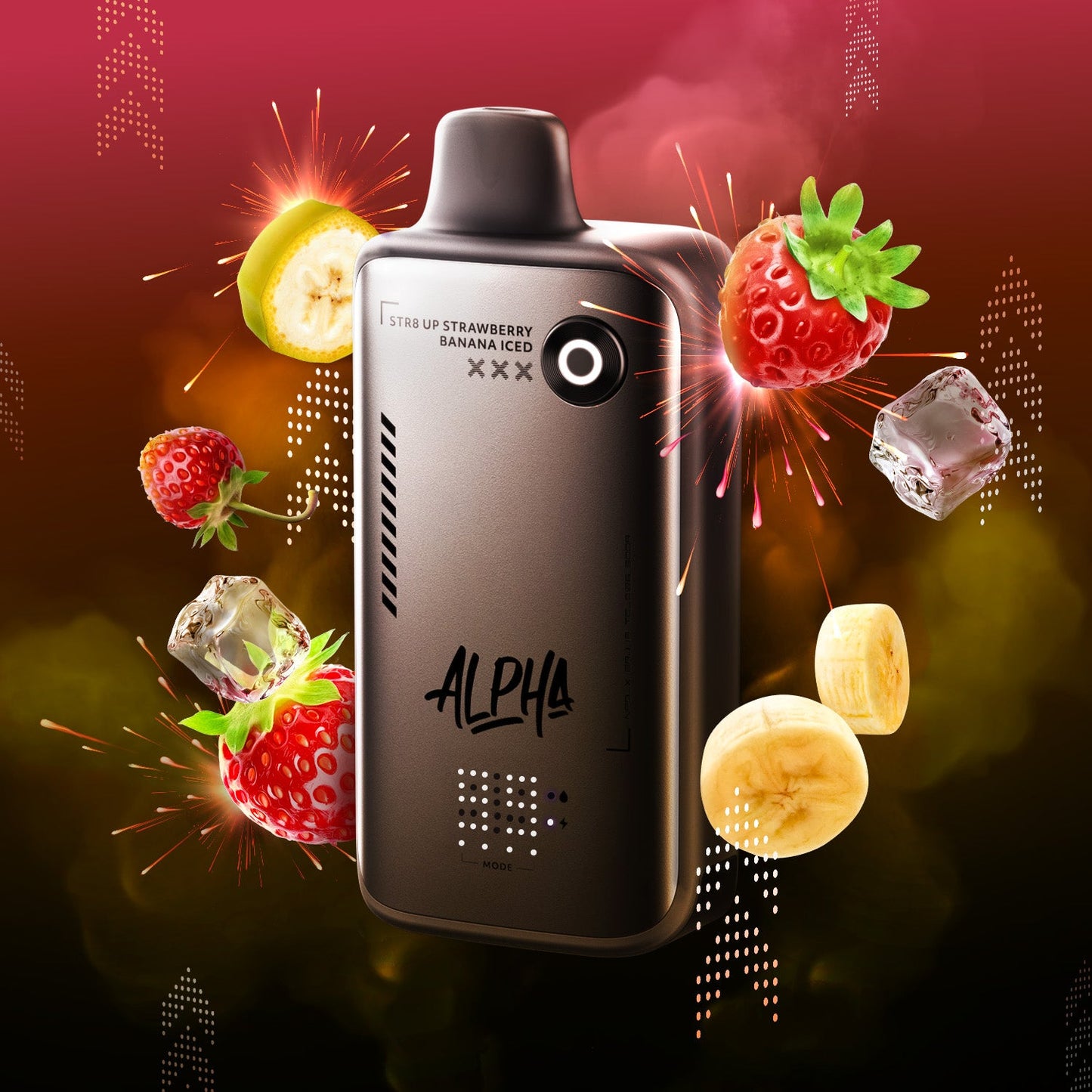FLAVOUR BEAST ALPHA 80K STR8 UP STRAWBERRY BANANA ICED 20MG