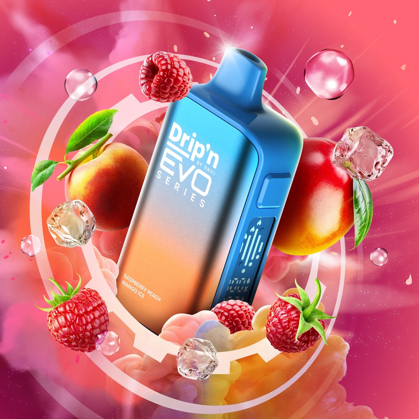 DRIP'N EVO 63K RASPBERRY PEACH MANGO ICED 20MG