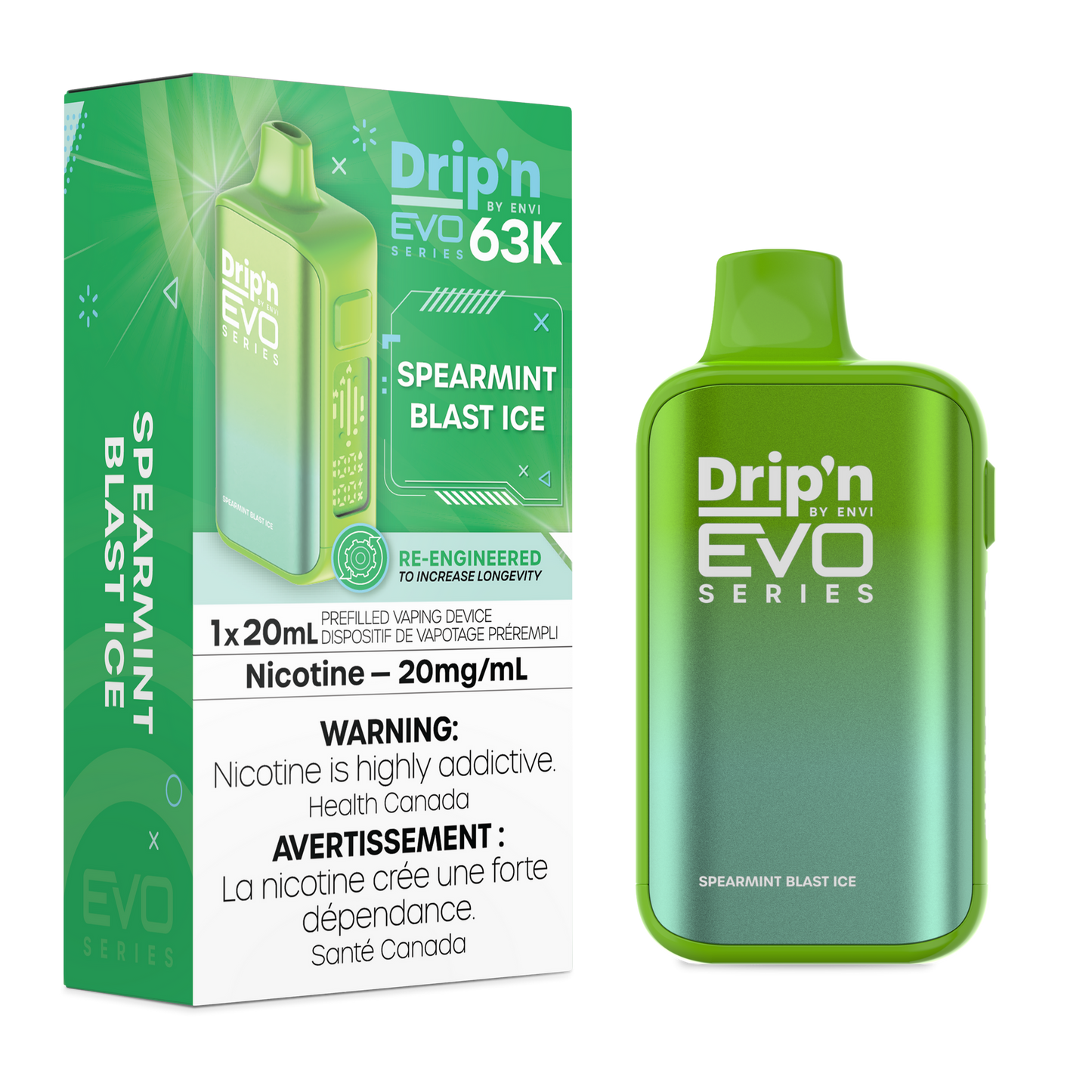 DRIP'N EVO 63K SPEARMINT BLAST ICED 20MG