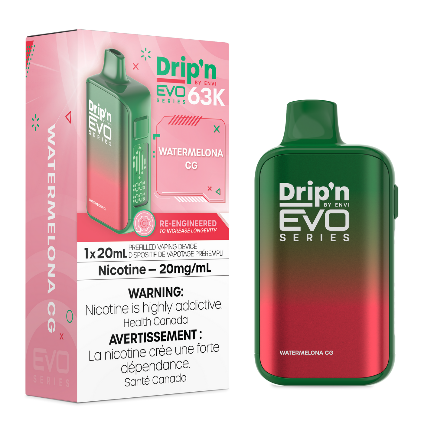 DRIP'N EVO 63K WATERMELONA CG 20MG