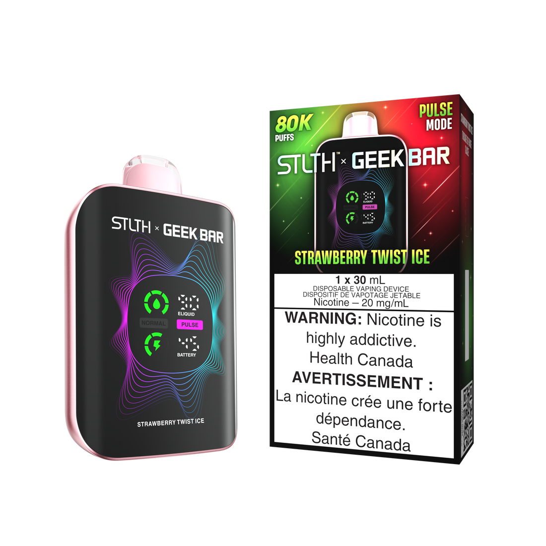 STLTH x GEEKBAR 80K STRAWBERRY TWIST ICE 20MG