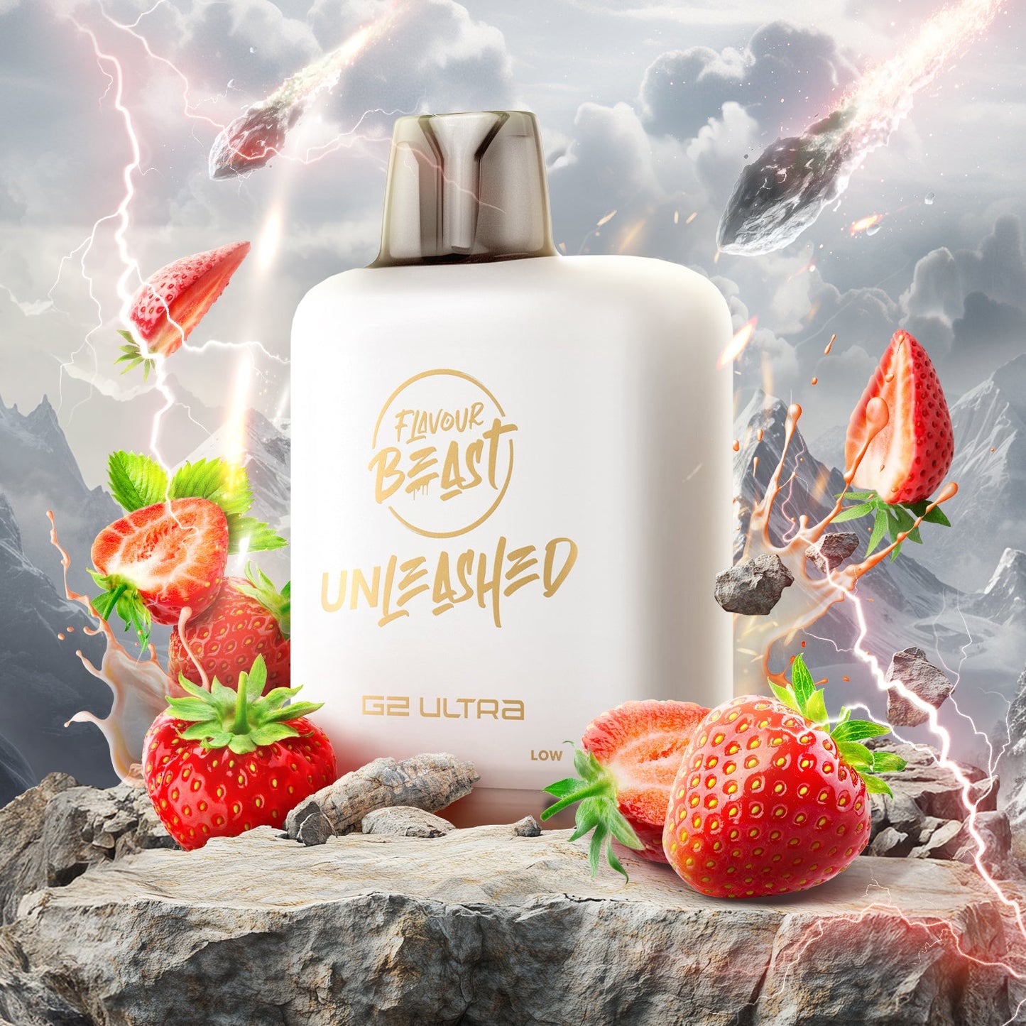 LEVEL X UNLEASHED G2 ULTRA 50K CRAVIN' STRAWBERRY SWIRL 20MG