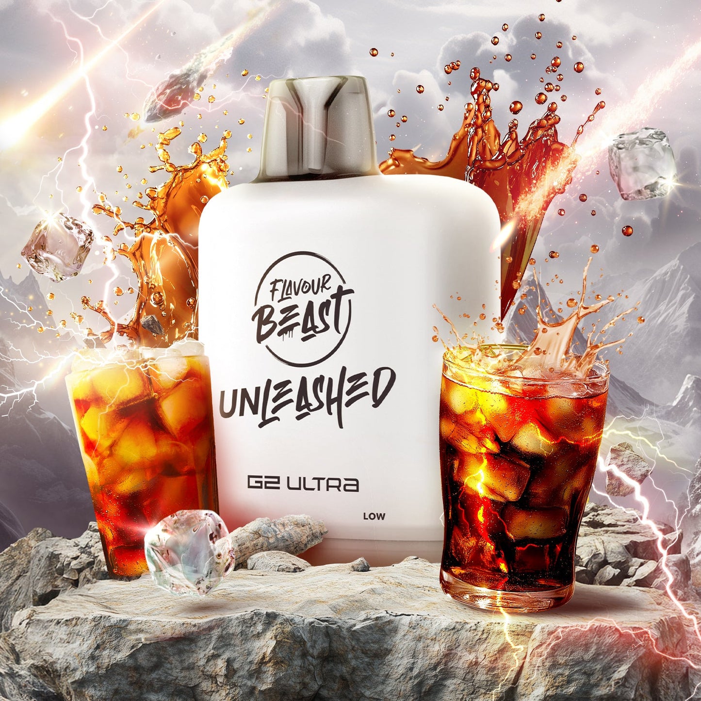 LEVEL X DRIP'N G2 ULTRA 50K EPIC RED LIGHTNING ICE 20MG