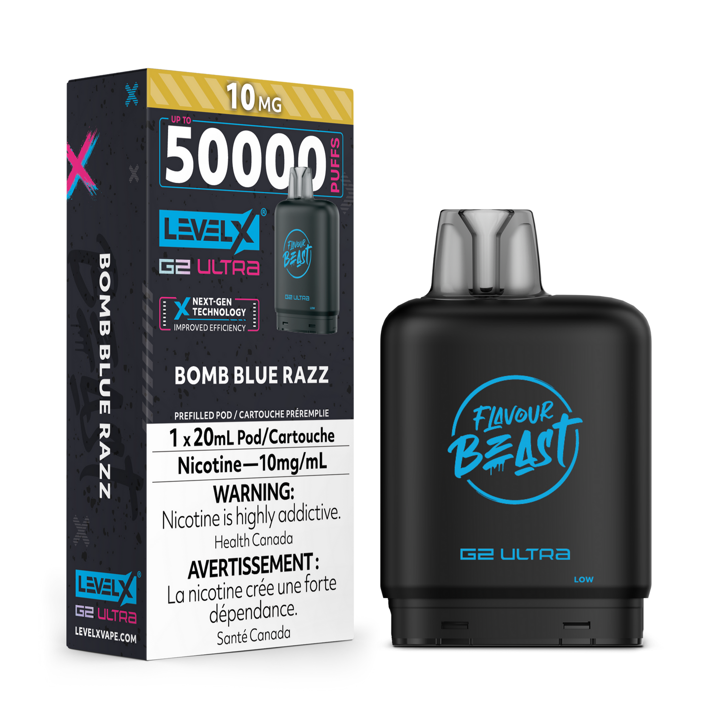 LEVEL X G2 ULTRA 50K BOMB BLUE RAZZ 10MG