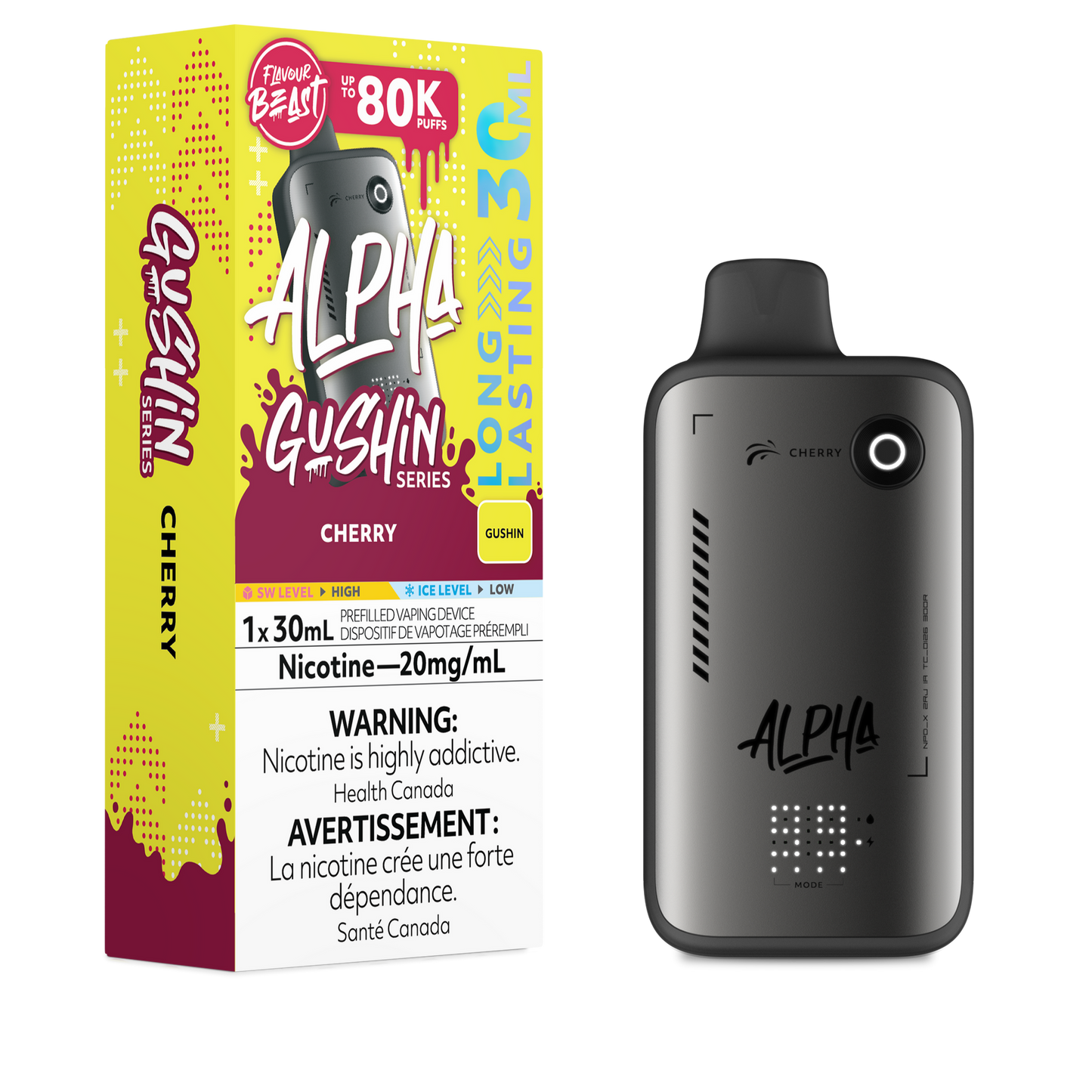 FLAVOUR BEAST ALPHA 80K GUSHIN’ CHERRY 20MG