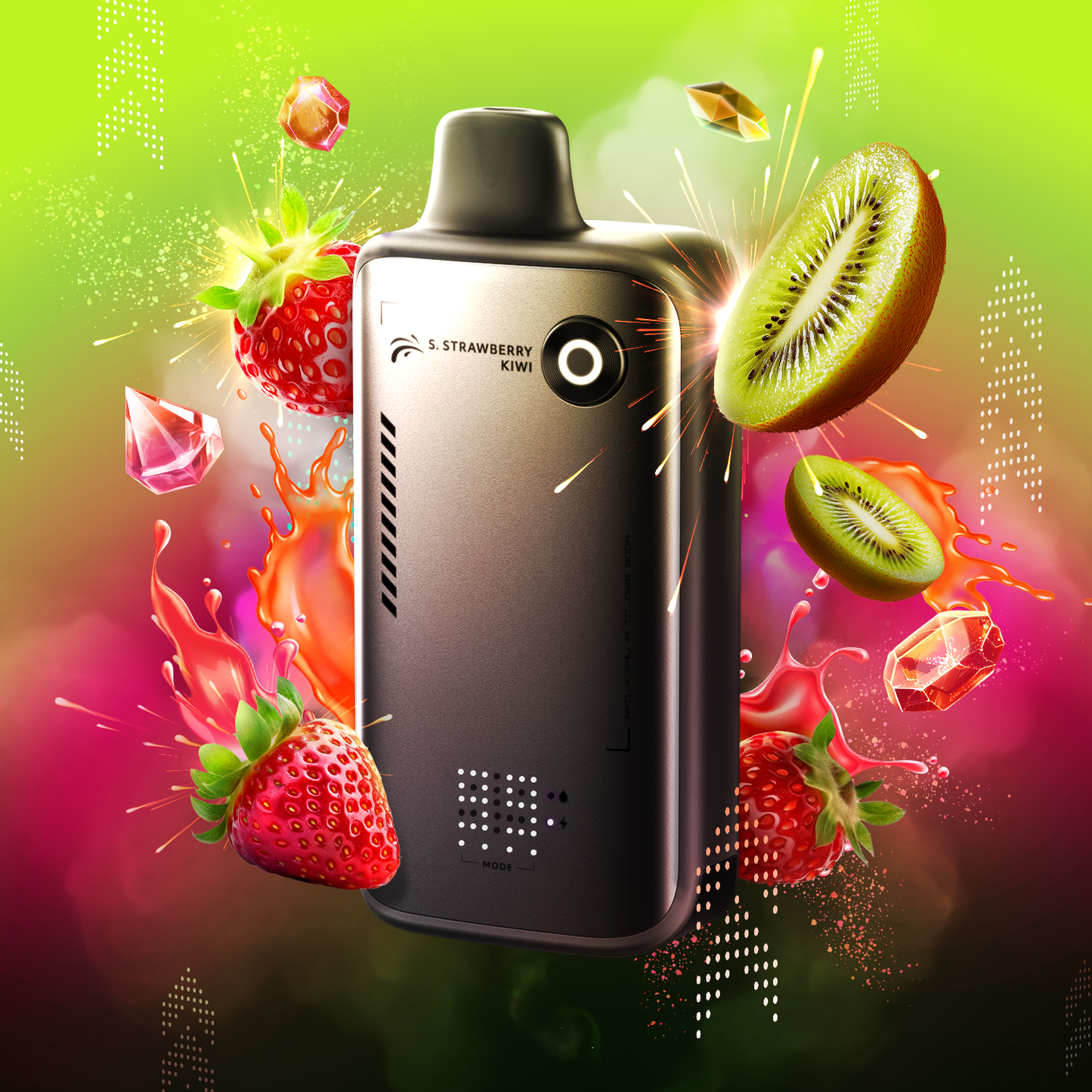 FLAVOUR BEAST ALPHA 80K SOUR GUSHIN’ S.STRAWBERRY KIWI 20MG