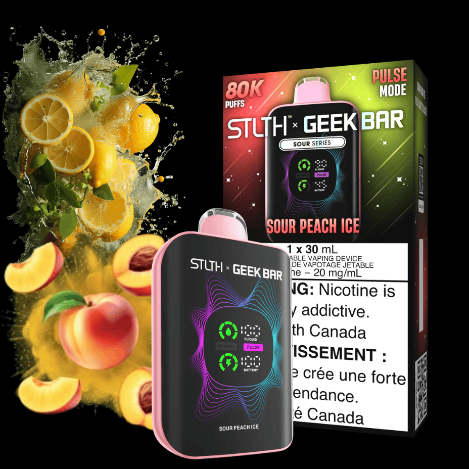 STLTH x GEEK BAR 80K SOUR PEACH ICE 20MG