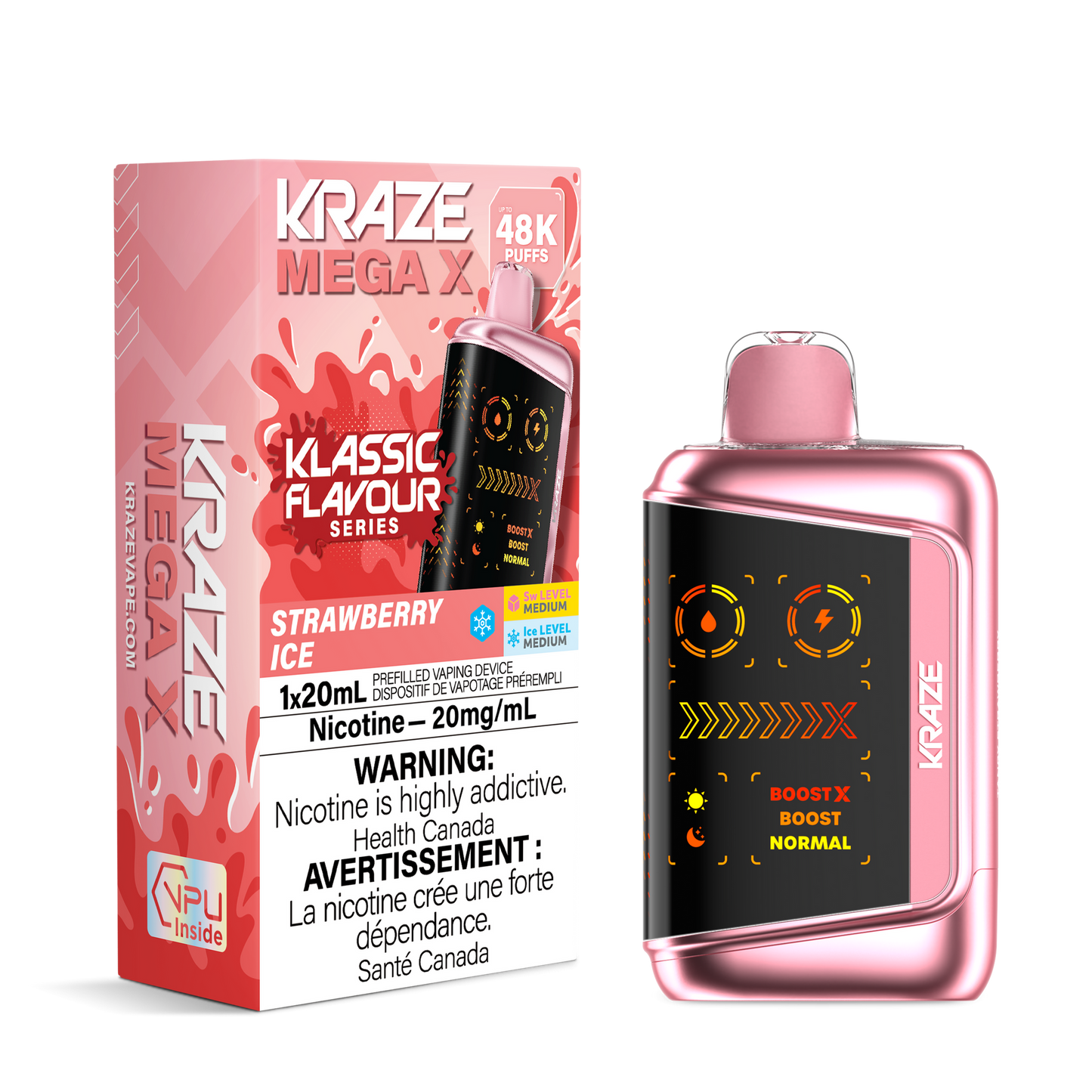 KRAZE MEGA X 48K STRAWBERRY ICE 20MG