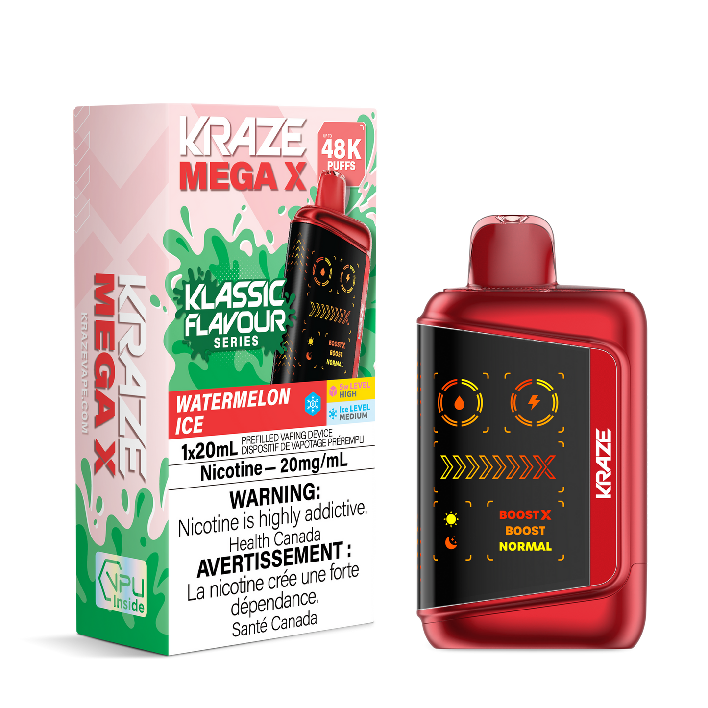 KRAZE MEGA X 48K WATERMELON ICE 20MG