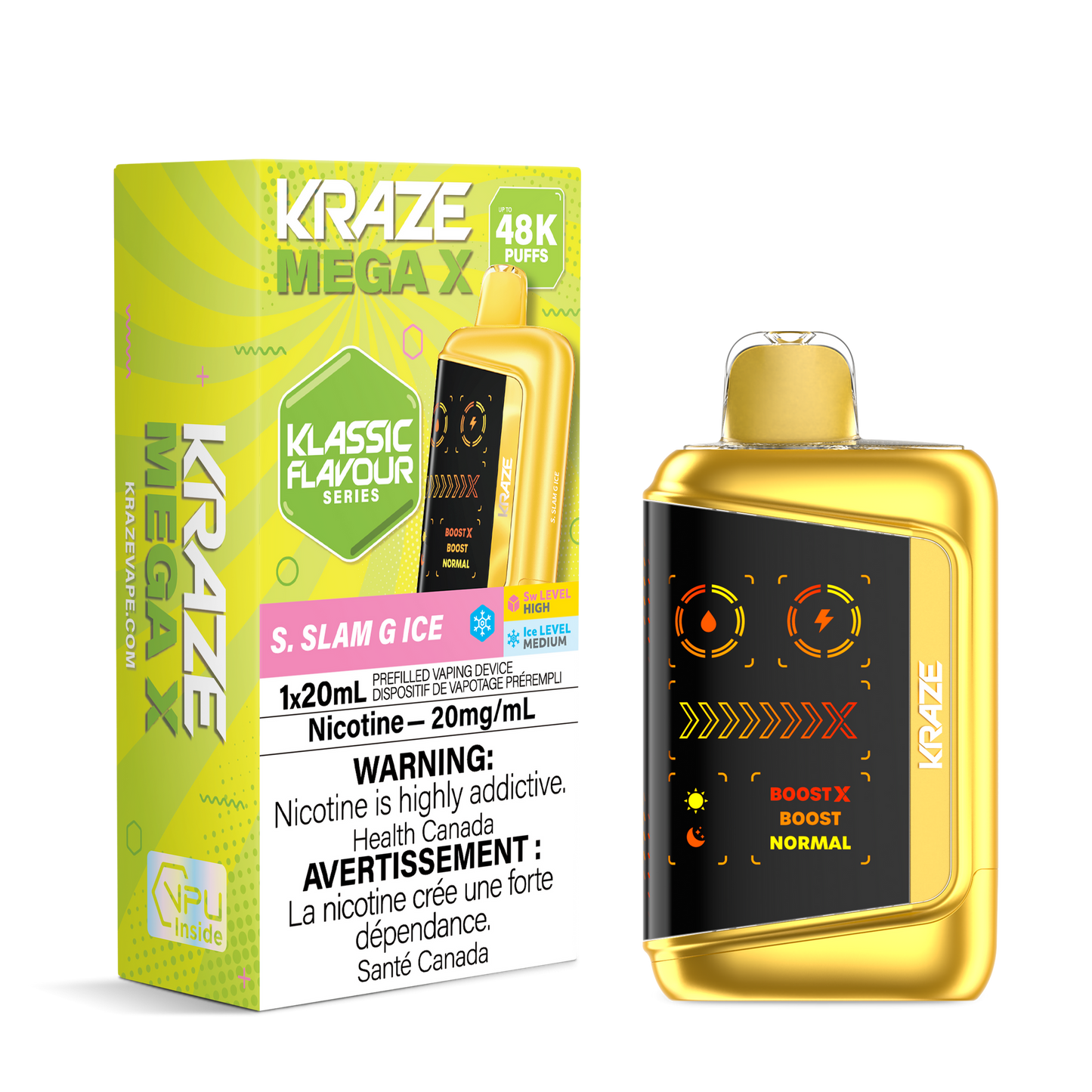 KRAZE MEGA X 48K S.SLAM G ICE 20MG