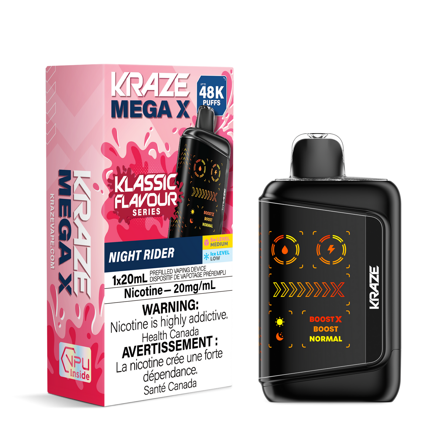 KRAZE MEGA X 48K NIGHT RIDER 20MG