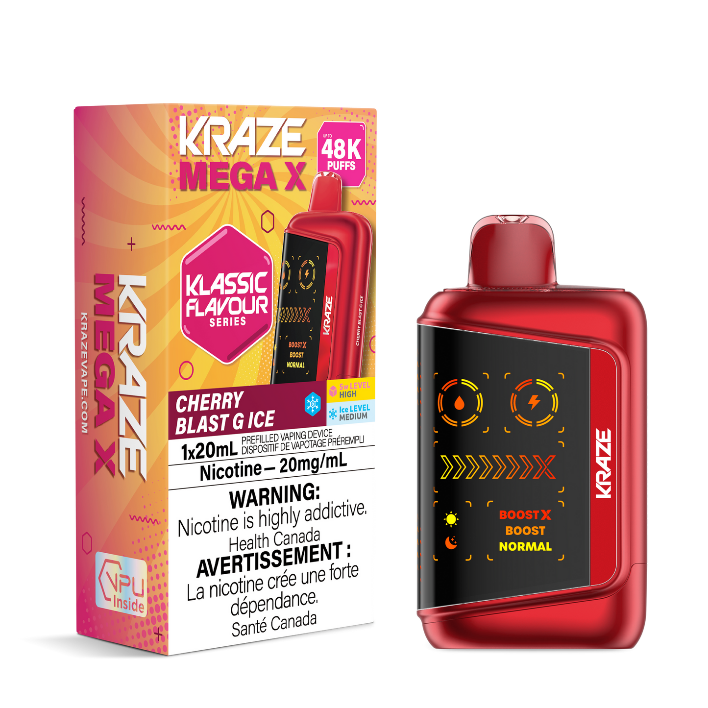 KRAZE MEGA X 48K CHERRY BLAST G ICE 20MG