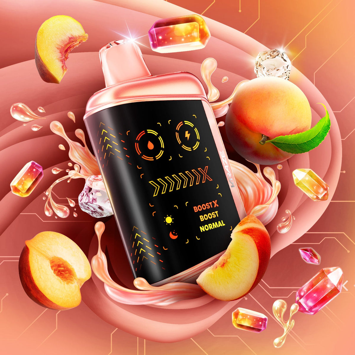 KRAZE MEGA X 48K FRIZZY PEACH G ICE 20MG