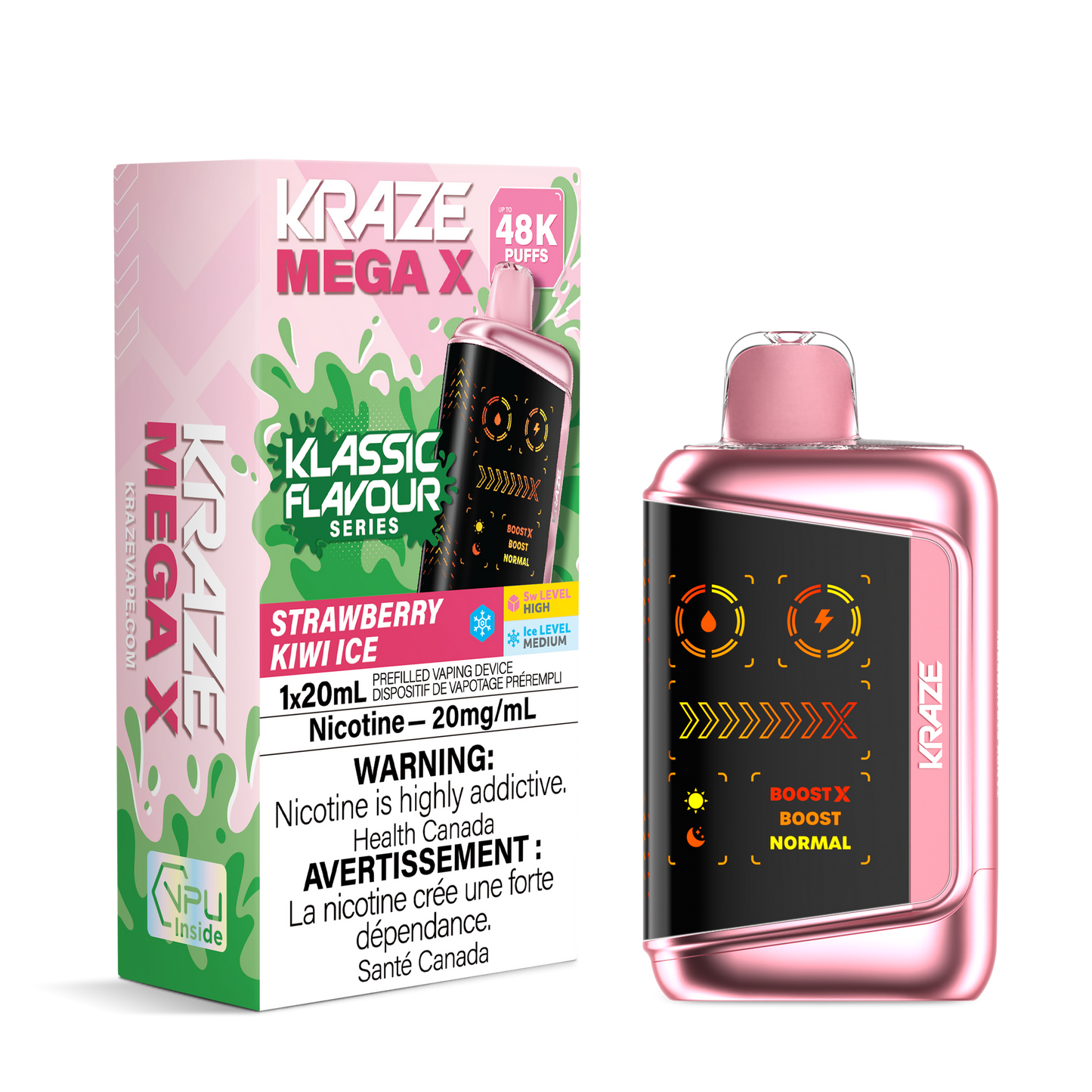 KRAZE MEGA X 48K STRAWBERRY KIWI ICE 20MG