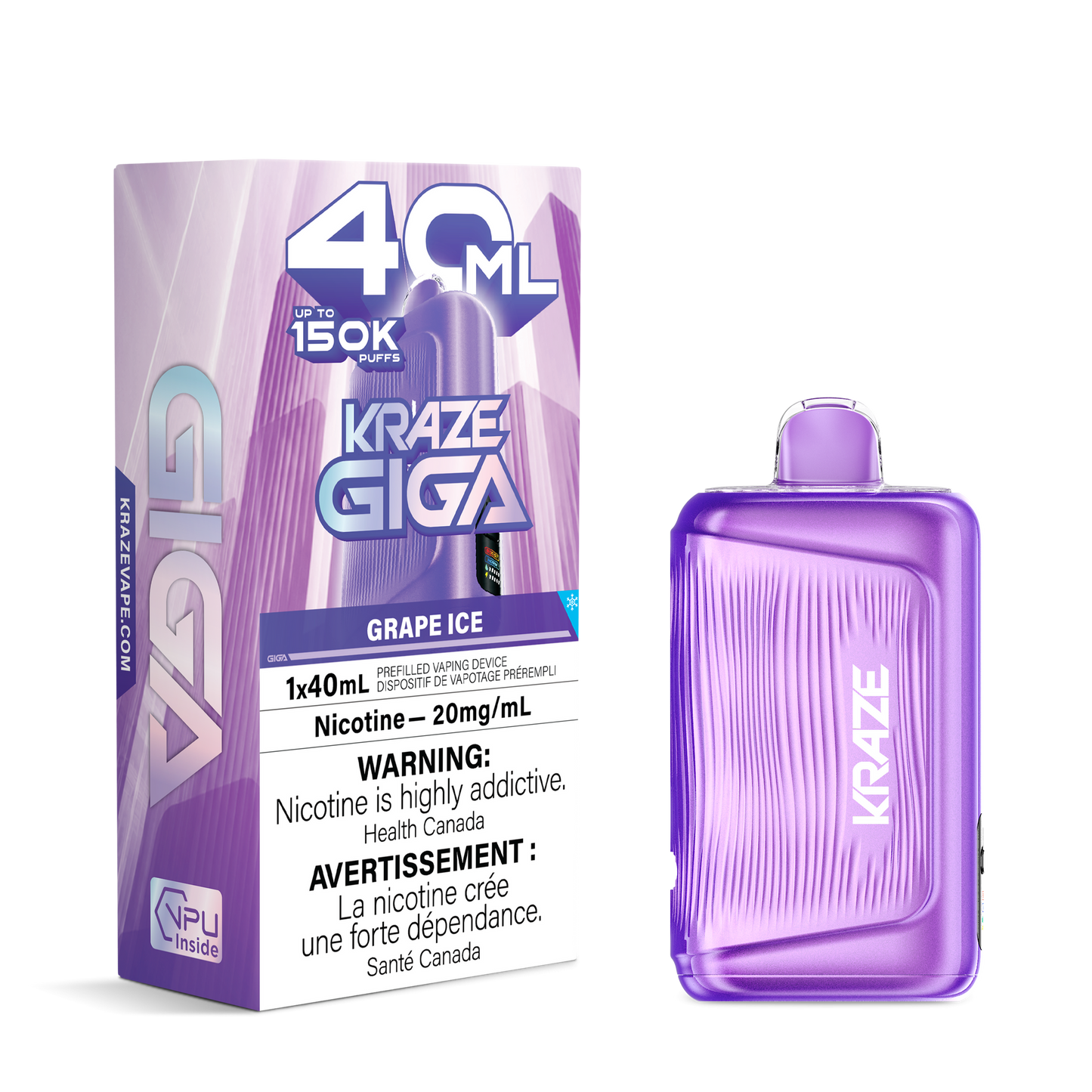 KRAZE GIGA 150K GRAPE ICE 20MG