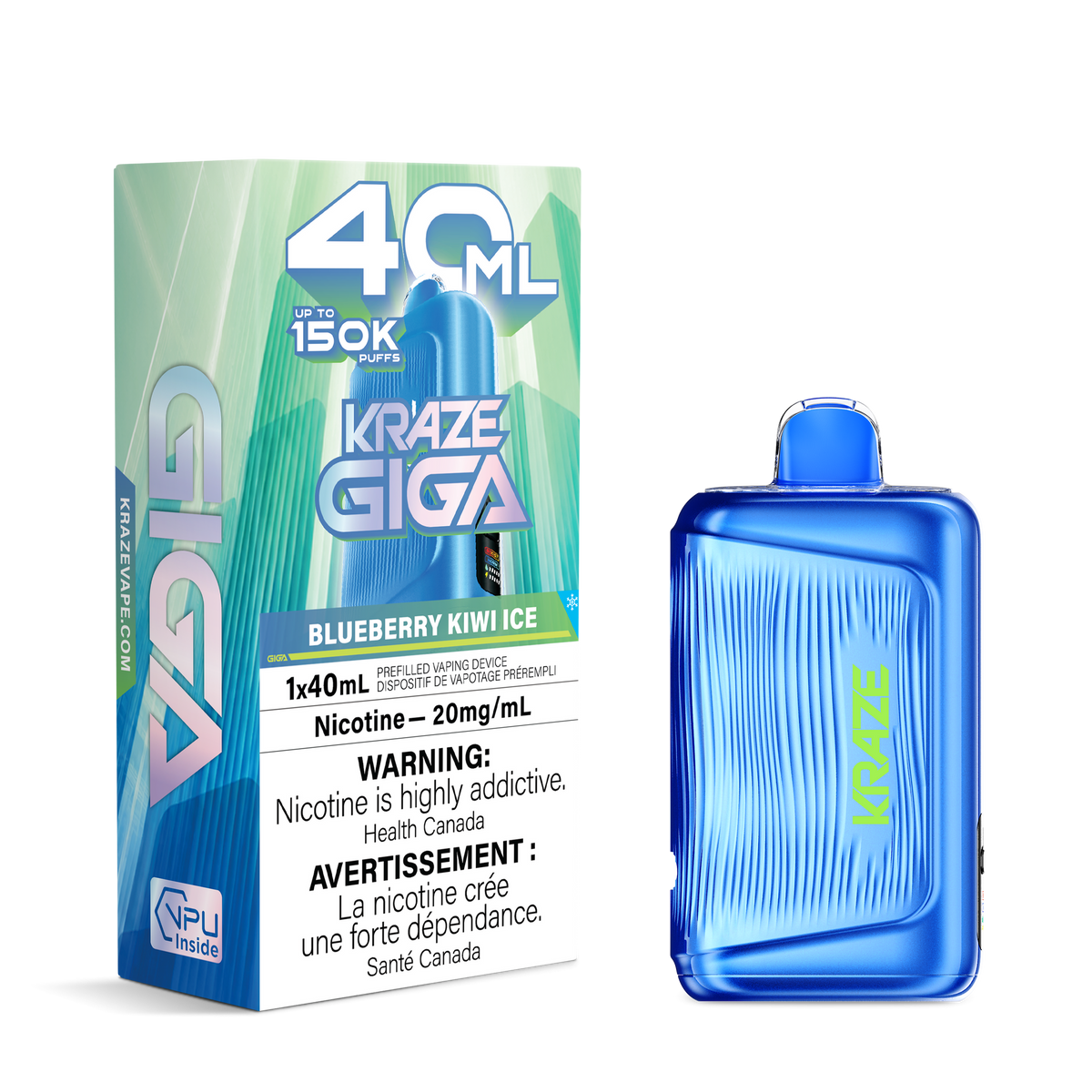 KRAZE GIGA 150K BLUEBERRY KIWI ICE 20MG