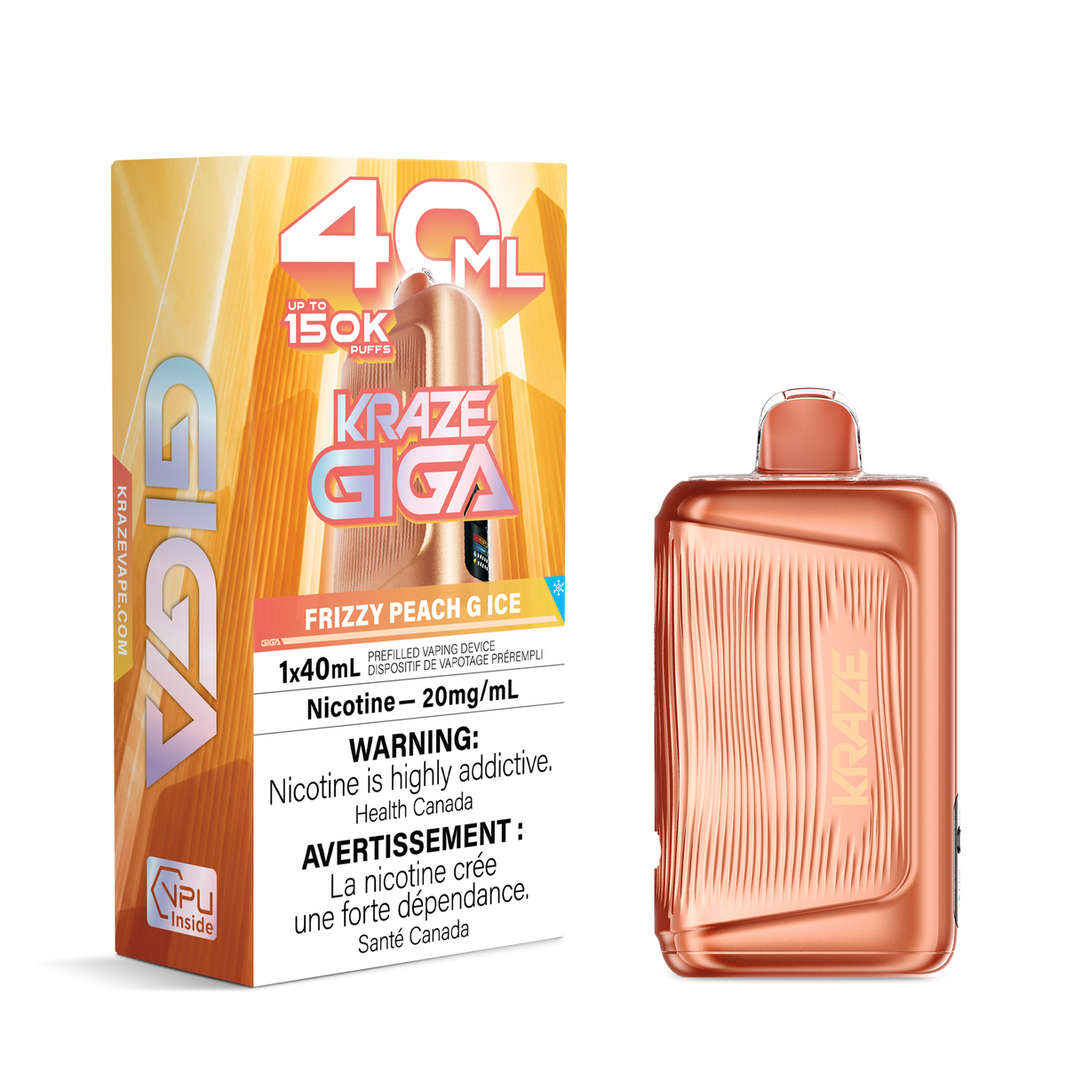 KRAZE GIGA 150K FRIZZY PEACH G  ICE 20MG