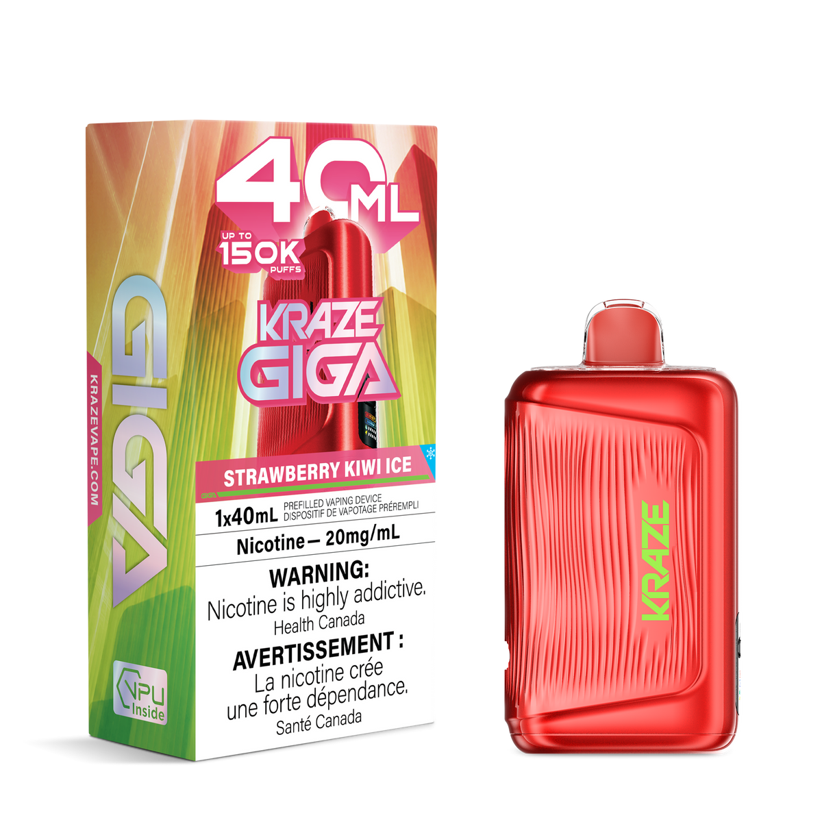 KRAZE GIGA 150K STRAWBERRY KIWI ICE 20MG