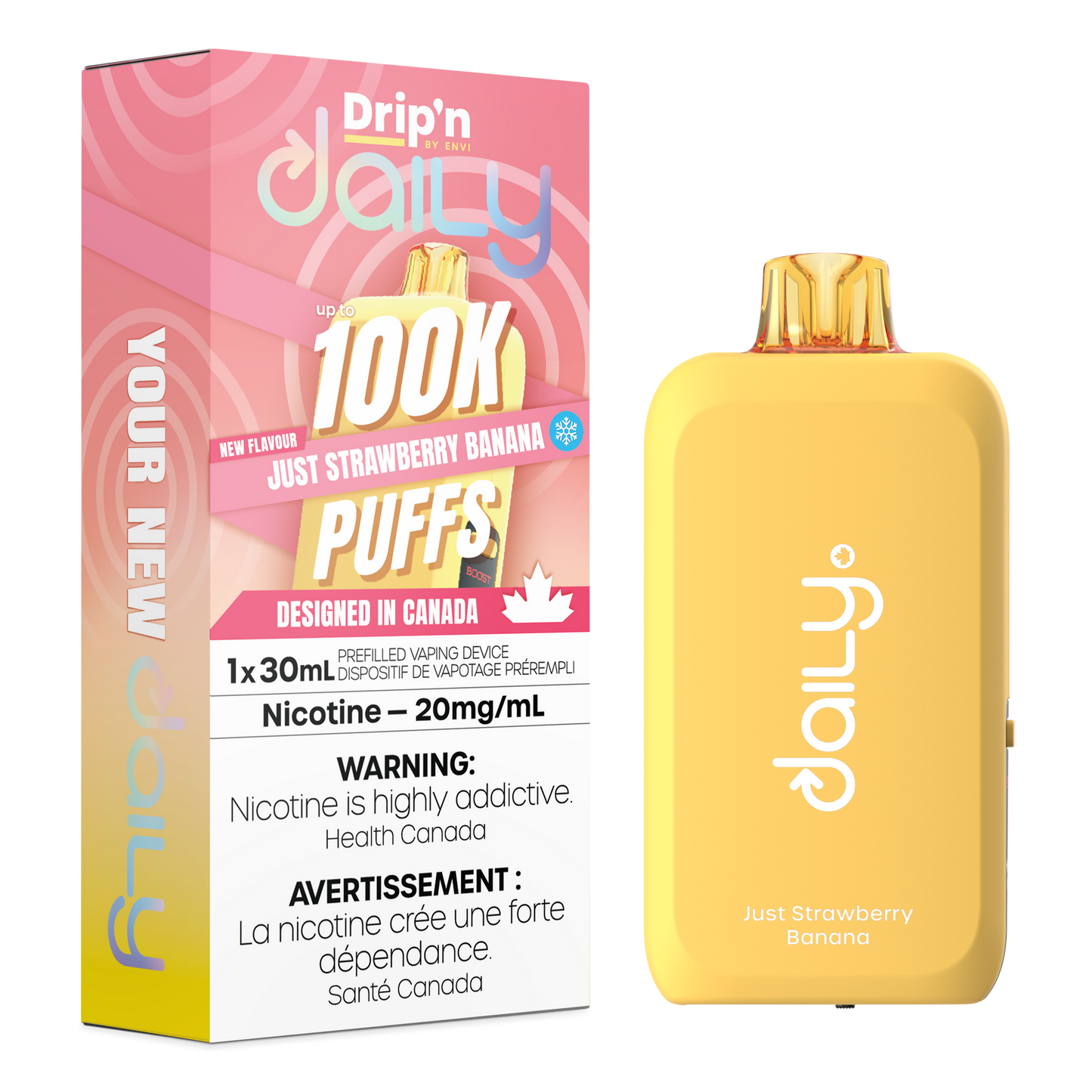 DRIP'N DAILY 100K JUST STRAWBERRY BANANA 20MG