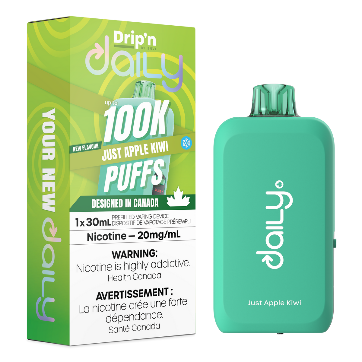 DRIP'N DAILY 100K JUST APPLE KIWI 20MG
