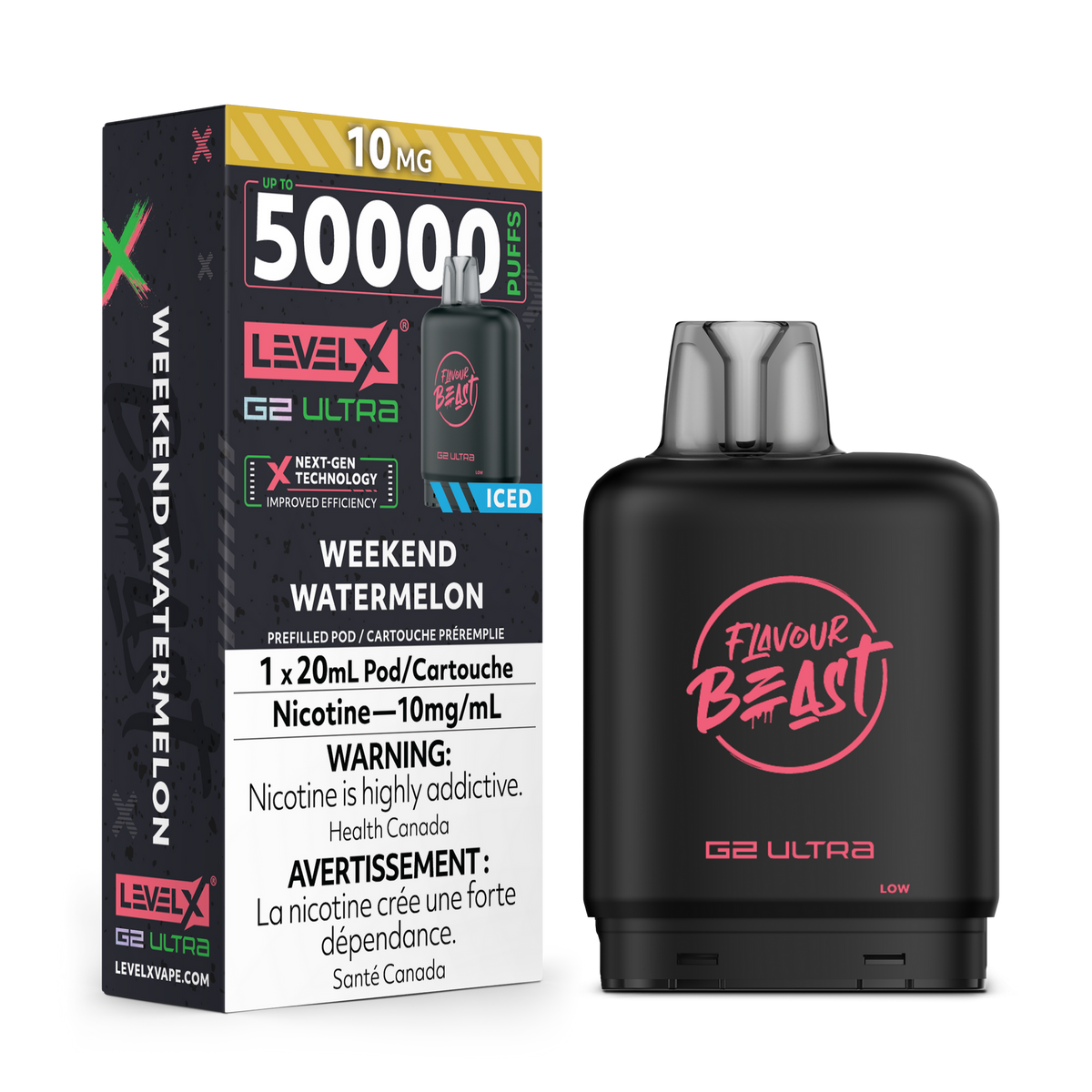 LEVEL X G2 ULTRA 50K WEEKEND WATERMELON ICED 10MG