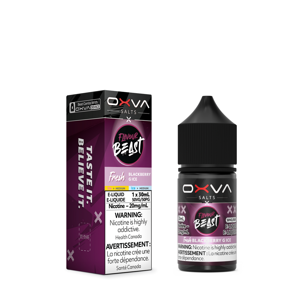 FLAVOUR BEAST x OXVA FRESH BLACKERRY G ICE 20MG 30ML