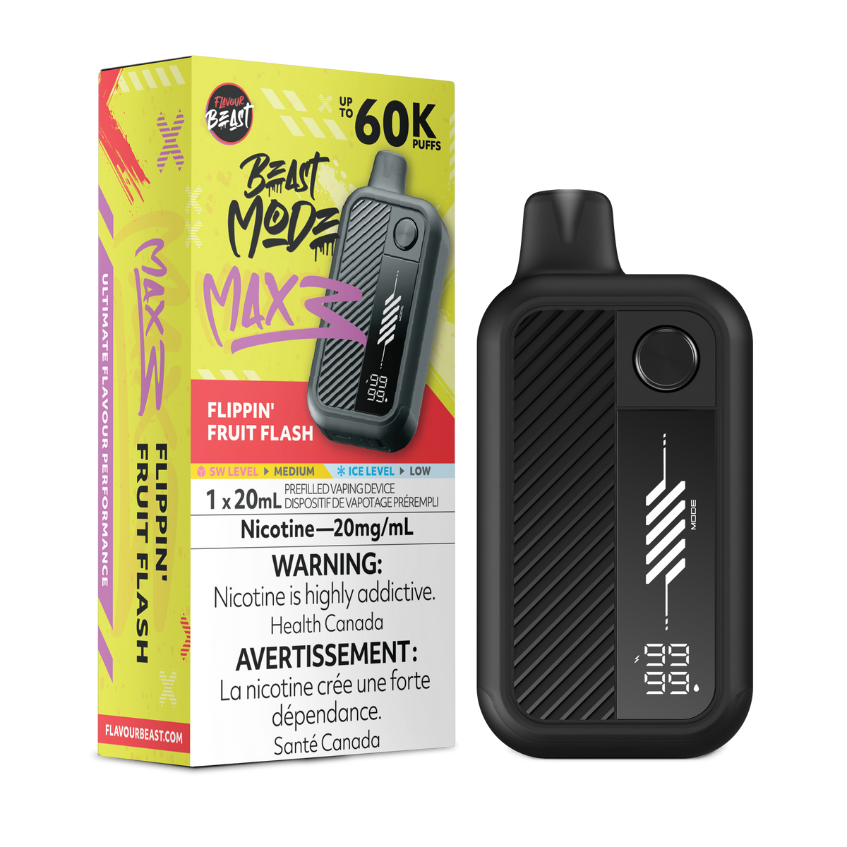 BEAST MODE MAX 3 60K FLIPPIN' FRUIT FLASH 20MG