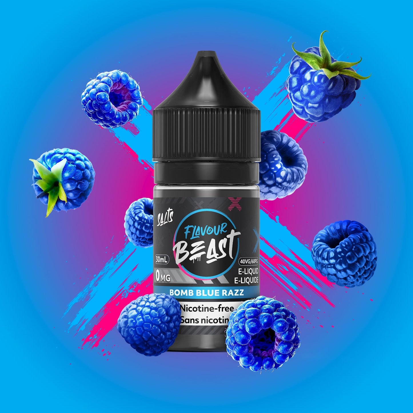 BOMB BLUE RAZZ 30ML 0MG