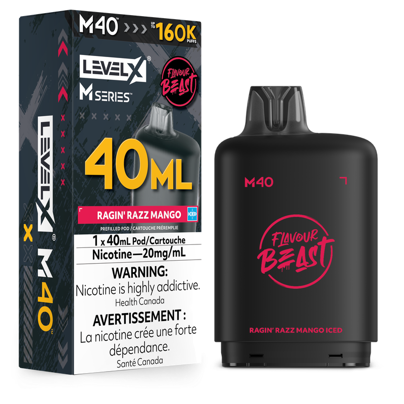 LEVEL X M SERIES 160K RAGIN' RAZZ MANGO ICE 20MG