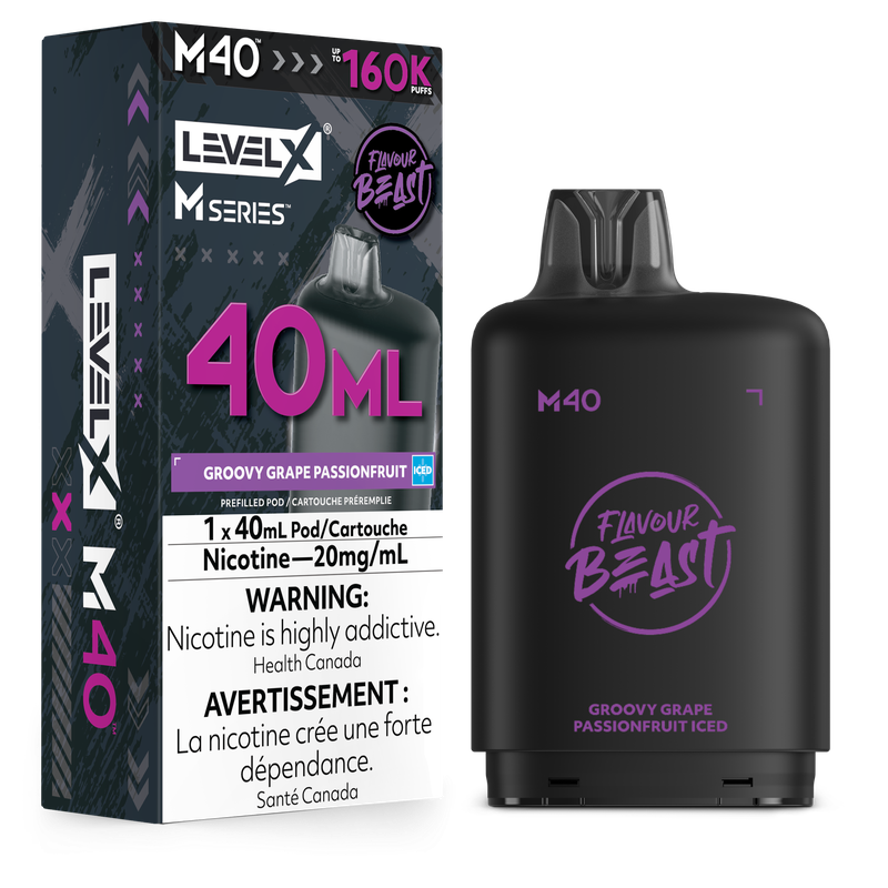 LEVEL X M SERIES 160K GROOVY GRAPE PASSIONFRUIT ICE 20MG