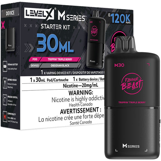 LEVEL X M SERIES STARTER KIT 120K TRIPPIN' TRIPLE BERRY 20MG