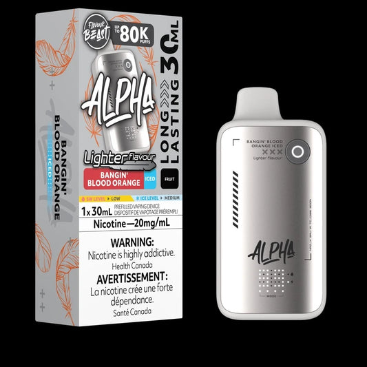 FLAVOUR BEAST ALPHA LIGHTER FLAVOUR 80K BANGIN' BLOOD ORANGE ICED 20MG