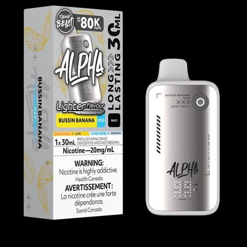 FLAVOUR BEAST ALPHA LIGHTER FLAVOUR 80K BUSSIN' BANANA ICED 20MG
