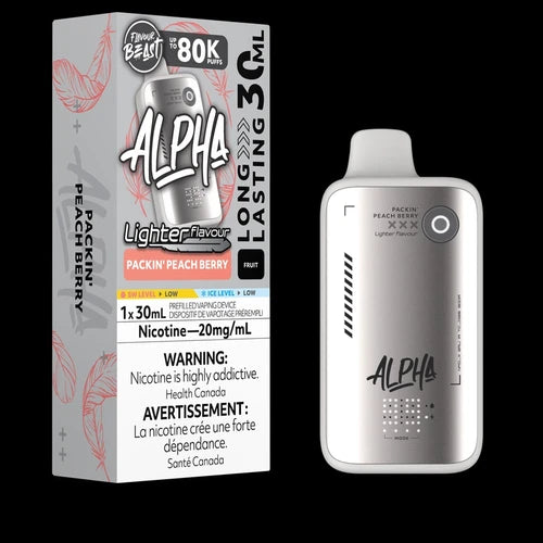 FLAVOUR BEAST ALPHA LIGHTER FLAVOUR 80K PACKIN' PEACH BERRY 20MG