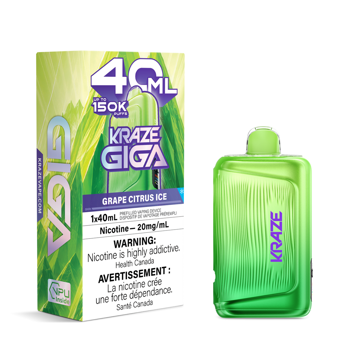 KRAZE GIGA 150K MTN SERIES GRAPE CITRUS ICE 20MG
