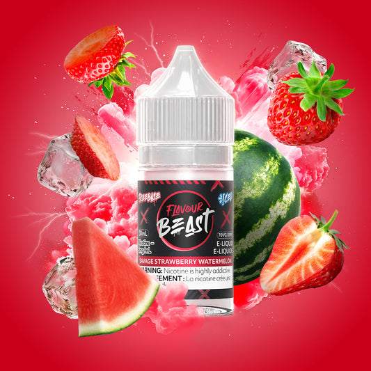 FLAVOUR BEAST SAVAGE STRAWBERRY WATERMELON ICED 30ML 3MG