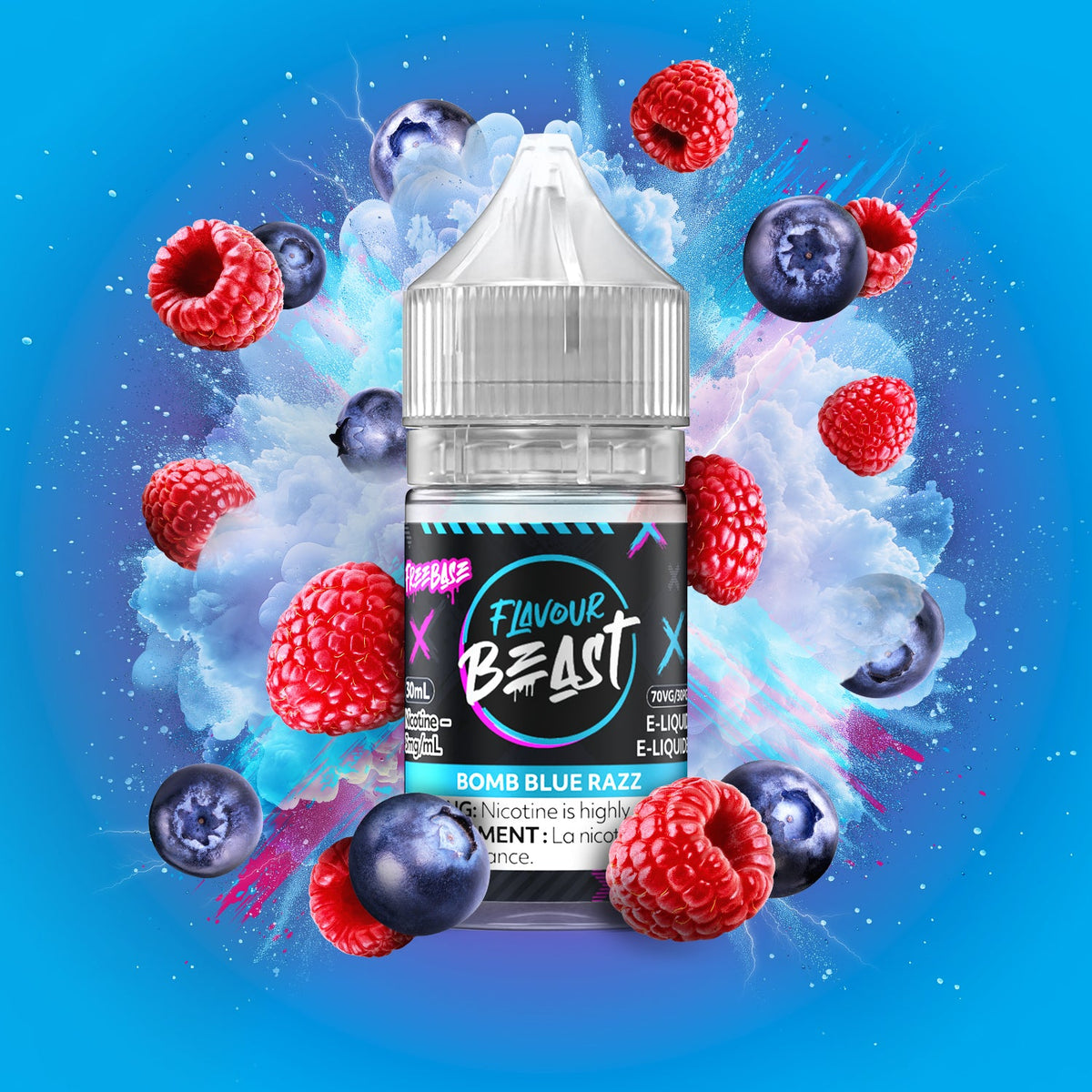 FLAVOUR BEAST BOMB BLUE RAZZ 30ML 3MG