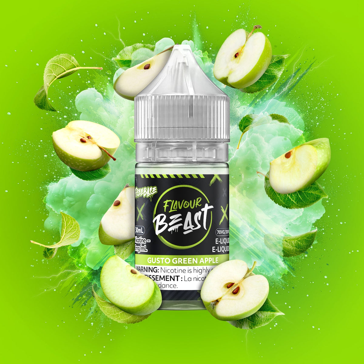 FLAVOUR BEAST GUSTO GREEN APPLE 30ML 3MG