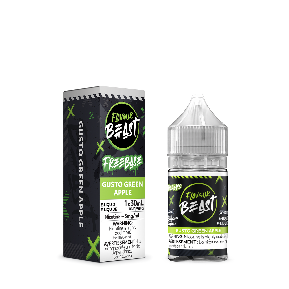 FLAVOUR BEAST GUSTO GREEN APPLE 30ML 3MG