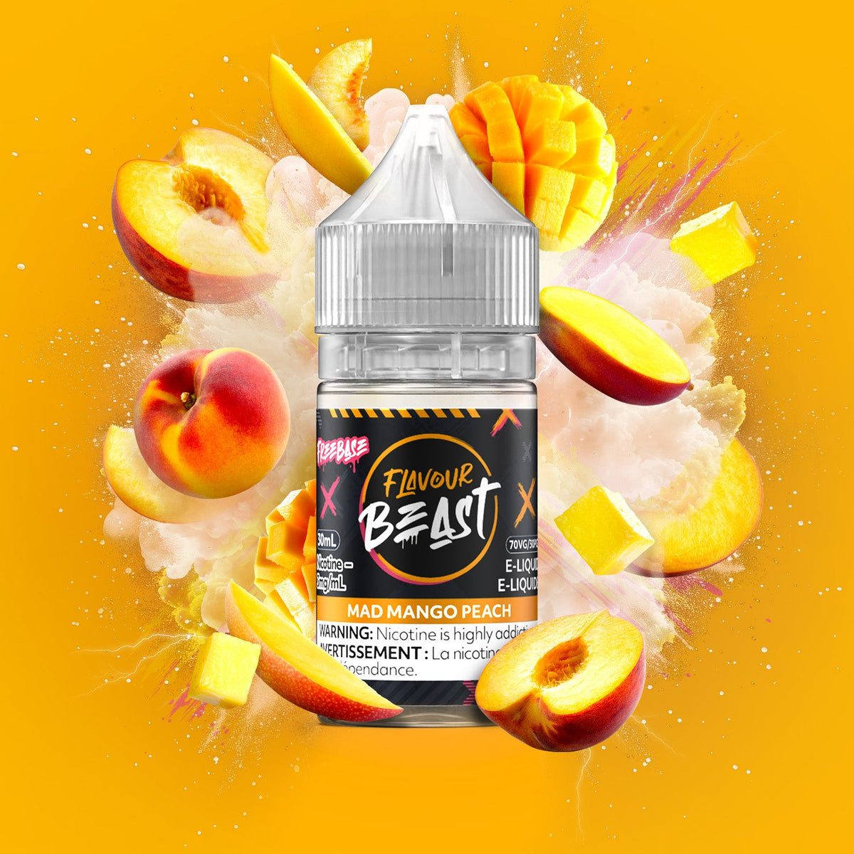 FLAVOUR BEAST MAD MANGO PEACH 30ML 3MG